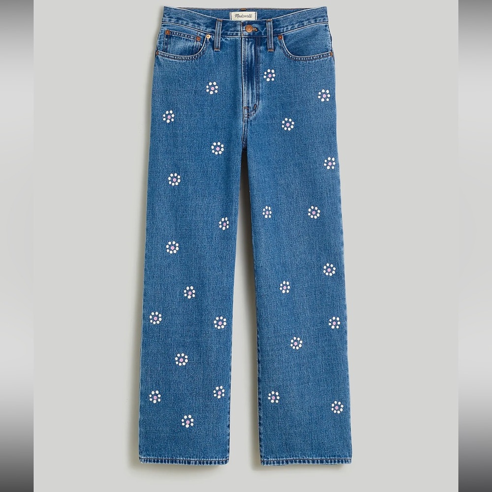 Madewell “perfect vintage crop” floral print jeans NWT 24